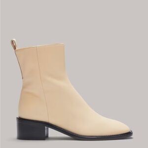 Everlane Cream Ankle Boots - “The City Boot”